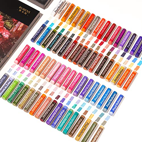 Paul Rubens Ölpastellkreide Set, 72 Blumenfarben, weiches Künstler-Ölpastell-Set, lebendig und cremig, Pastelle, Künstlerbedarf, geeignet für Künstler, Anfänger, Studenten, Kunstmalerei