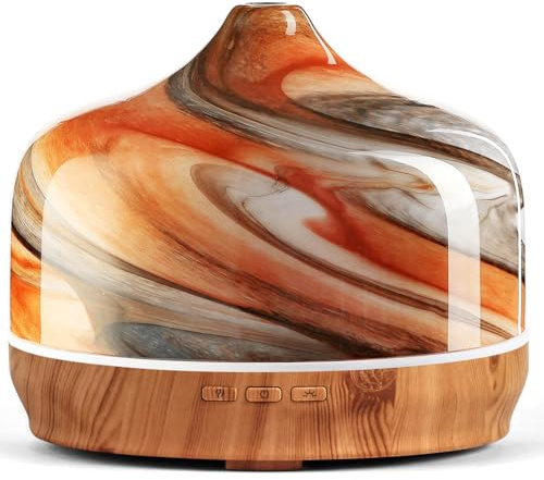 Porseme Large Oil Diffusers 500ml,Ultrasonic Essential Oil Diffuser,7 Colors Changing Humidifier,Whisper Quiet Cool Mist Aromatherapy Diffuser,Waterless Auto-off Air Freshener for Home（Deep Desert）