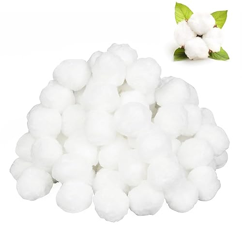 Batuffoli di Cotone Bianchi, Palline di Cotone per Trucco - 200 Pezzi