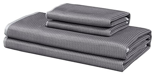 2023 Nyaste Stor sommar Andas liggmatta, Bambu liggmatta, vikbar rotting golvmatta Halkfri Memory Foam sömnad Matta Krypmattor Vardagsrum Sovrum Lekrum Yoga /259 (Color : Grey, Size : Small)