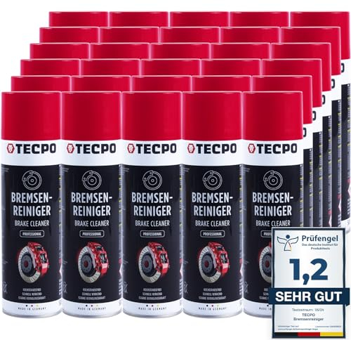 TECPO Bremsenreiniger 30x 500ml Universal Teilereiniger 360° Ventil Power Brake Cleaner Acetonfrei Reiniger Entfetter Korrosionsschutz