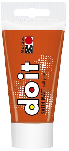 Marabu DO IT Craft Paint, 75 ml Zinnoberrot, seidenmatte Acrylfarbe für DIY, Basteln und Hobby, Malfarbe auf Wasserbasis, wetterfest, lichtecht, schnelltrocknend, vegan, 12760002006