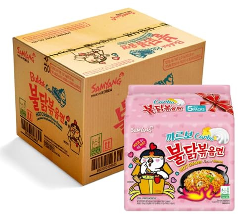 40x Samyang Buldak Ramen Instant Nudeln Noodles Carbonara Cheese Hot Chicken Flavour 40er Pack - Halal Sofortnudeln Mega Lecker und schnell gemacht!