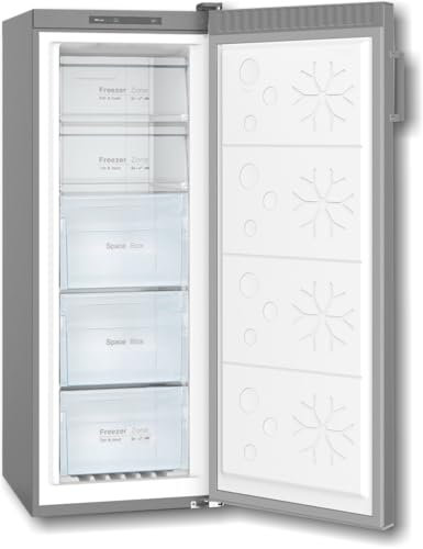 Congelador vertical Rommer CVE 147 NF INOX, capacidad 166 litros, No Frost, eficiencia energética clase E