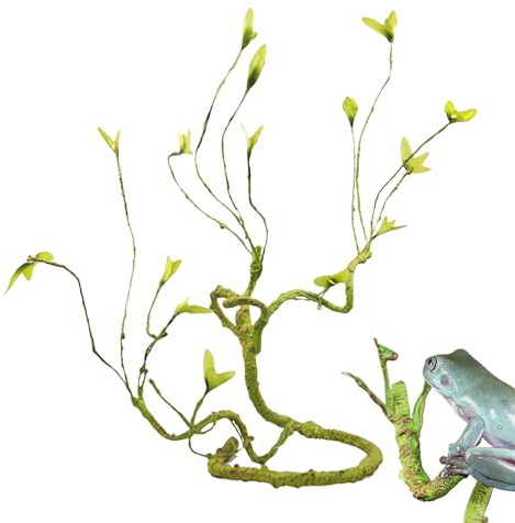 Reptilrankor för terrarium – växter för terrarier, konstgjorda naturliga klättrande gömställen | växter rankor dekoration för sömlös Integr baragame orm eremitkräftor fågelspindel