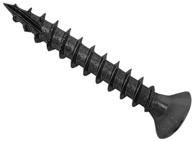 Forgefix Spectre™ PZ - Tornillo multiusos para madera compatible con PZ, 3,5 x 25 mm, caja de 200, acabado recubierto negro para una excelente resistencia a la corrosión