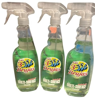 3 Witches Multi-Surface Cleaner, Neutral pH, Green Liquid Spray, 750ml x 3