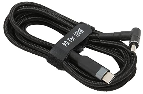 Keenso Câble PD USB vers DC 100W 5A, Forte Puissance, Charge Rapide pour InspironLatitude, Plug and Play (JD0610-2 (2 mètres))