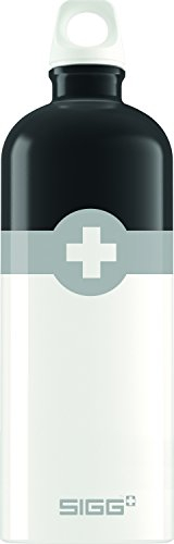 Sigg Trinkflasche Swiss Logo, Schwarz, 1 Liter, 8507.9