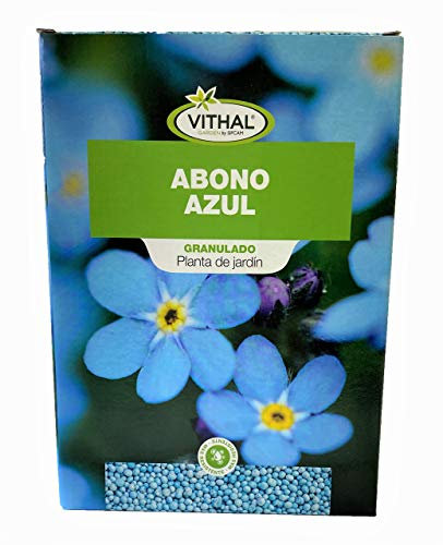 Todo Cultivo Abono granulado Azul NPK 12-12-17 +FE. Envase: 1 Kg. Especial setos, cesped, Ornamentales