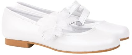 Bailarina Flor Encaje & Tul Comunión AngelitoS Mod ANG-992 (Blanco, numeric_35)