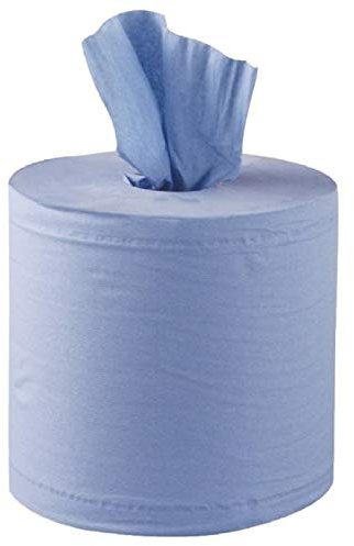 1 x Big 150m Blue Roll Centrefeed Flat Sheet ROLL Centerfeed Paper Wipe Towel Tissue - One 150m Rolls