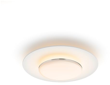 Philips LED SceneSwitch Garnet Deckenleuchte (30 W), LED Leuchte mit drei Dimmstufen und warmweißem Licht, LED Beleuchtung mit EyeComfort, weiß