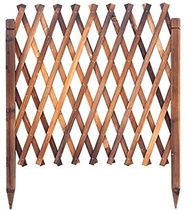 BXKCFYBSQ Extended Wooden Fence Garden Fence, Telescopic Plant Climbing Frame, Wooden Garden Lattice Fence/Christmas Tree Fence Privacy Fence Screen (Size : H150xL200cm)