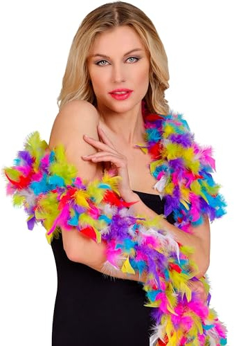Widmann Feather Boa Length Approx. 180 cm Feather Scarf Accessory Theme Party