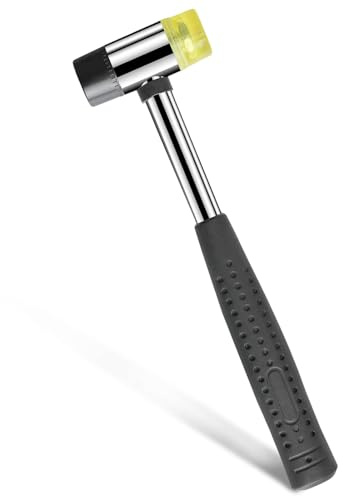 COEFEPIY Rubber Double Faced Soft Mallet Leather Hammer 25mm Tool-Tapping Block for Vinyl Plank Flooring Crafts-jewelry, handicrafts, furniture assembly Home Decoration Installation Hand Tool