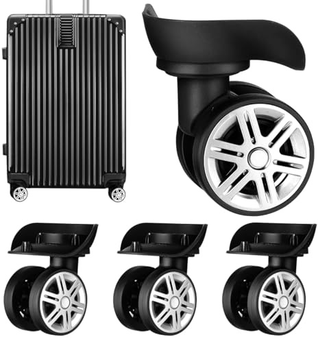 Toddmomy Suitcase Wheels Replacement 4Pcs Luggage Suitcase Wheels Swivel Caster Wheels for Trolley Case Universal Luggage Wheel Replacement Easy Install for Trunk