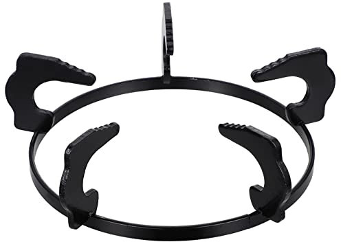 OKUMEYR Gas Stove Holder and Support Rack Thickened Round Gas Burner Stove Stand Kitchen Milk Pot Racks Black for Household Cooktop