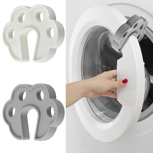 Paquete de 2 accesorios para puerta de lavadora, carga frontal abierta, soporte para puerta de lavadora, soporte para puerta de lavadora, tapón de puerta para mantener para una ventilación adecuada y