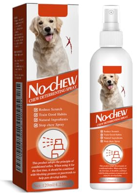 De Corrección De Comportamiento De Mascotas,Spray Antimasticable para Perros,Aerosol Amargo para Perros Y Gatos Spray,Sprays Disuasorio para Masticar Perro,120ML