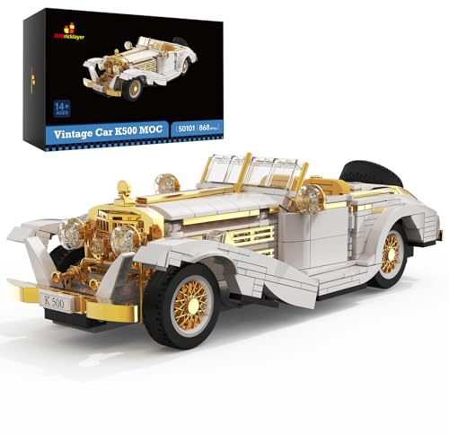 HIMEN Vintage Cars Building Blocks Sets 50101, Classic K500 Sports Car MOC Model Car Kits, Antique Cars Collectible Display Decorations, Ideal Gifts for Adults 14+(868 Pieces)