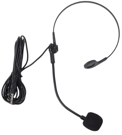 Jectse Microfono Vivavoce Cablato, Microfono Cablato da 3,5 Mm con Cavo da 1,2 M per Utenti con Attivo Istruttori Musicisti Canto Insegnamento Vocale