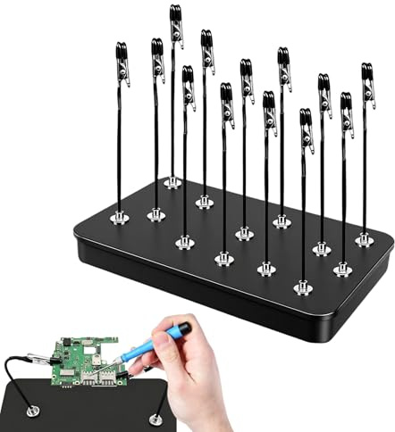 Ignara 12pcs Model Painting Stand Base Holder Kit Spray Paint Holder for Model Parts Magnetic Alligator Clip Sticks with Painting Stand Base for Airbrush Hobbyists DIY Crafts Model Making