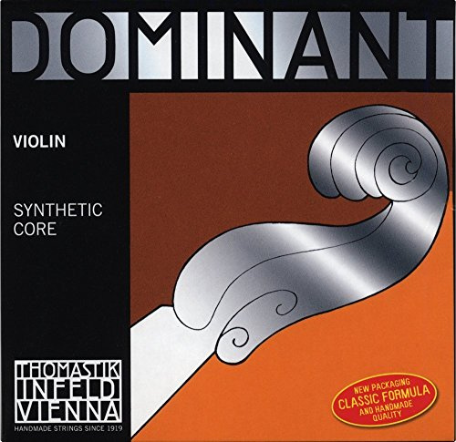 Thomastik-Infeld Dominant violinsträng E 4/4 – lös sträng (130MSst), stålkärna, aluminiumspunnen, stark spänning, ögla