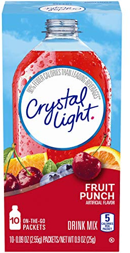Crystal Light On The Go Fruit Punch Drink Mix, 10-Count Boxes (Pack of 10) - USA