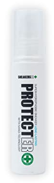 SNEAKERS ER PROTECTER Spray - Aerosol superhidrofóbico repelente al agua y a las manchas impermeable para zapatos, sin aerosol, a base de agua, nano spray para cuero, gamuza, nobuck, lona, Clear, 75ml