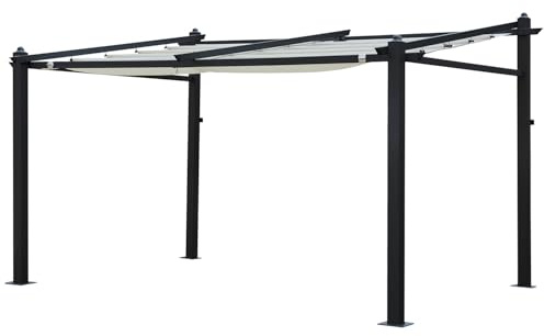 Happy Garden Pérgola Mural 3 × 4m FRÉJUS Beige Estructura de Aluminio
