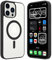 Custodia magnetica con bordo a colori Hz, custodia magnetica per iPhone (iPhone 15 Pro, nero)