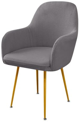 Stolsöverdrag, Vattentäta Jacquard Matsalsstolsöverdrag Set Med 6/4/2, Stretchiga Matsalsstolsöverdrag Med Armstöd Och Ryggstöd(Size:2 pack,Color:mörkgrå)