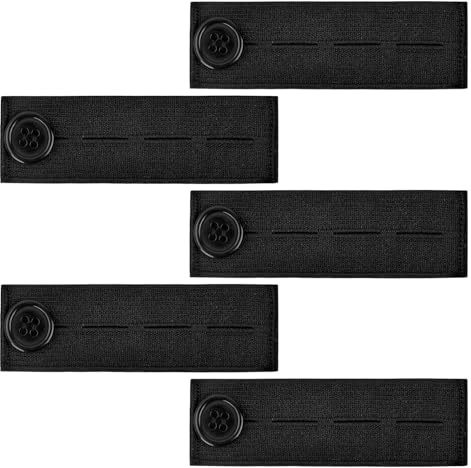 5 Stück Elastische Taillenverlängerungen, Hosenbunderweiterung Schwangerschaft, Knopfverlängerung für Hosen Verstellbare, Knöpfe Extender für Jeans, Elastic Waist Extenders für Männer Frauen