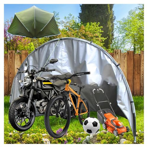 YSMSMZJK Fahrradzelt Halbkugelförmig Fahrradgarage Wetterfest für 2/3/4/5 Fahrräder Fahrradbox Fahrradwohnwagen