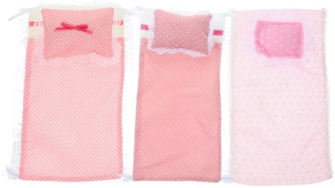 JOINPAYA Ensemble Oreiller Et Literie pour Maison De Poupée Literie pour De Poupée Miniature Mini Kit De Literie Artisanal pour Enfants