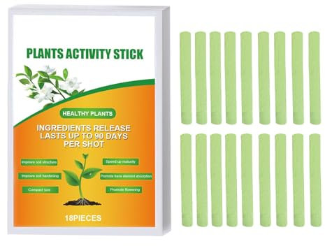Fertilizzante a rilascio lento, cibo per impianti biologici | 18x Stick a rilascio lento a rilascio di nutrizione delle piante interne,Fertilizzanti per giardino fiorito in vaso, cura della crescita d
