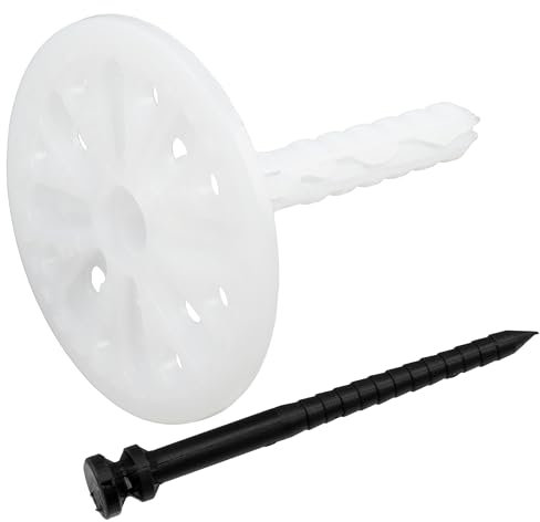 AERZETIX - Juego de 10 tacos de aislamiento a golpear Ø10x70mm + 10 clavos 75mm - en nylon - fijación para paneles térmicos poliestireno extruido expandido lana de roca