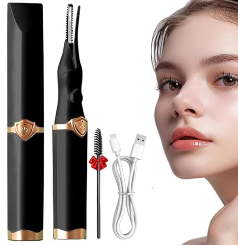 Recourbe Cils Chauffant Portable Facturable Eyelash Curler 3 Modes, Chauffage Automatique 10S Chauffage Gardez Les Cils Recourbés Longtemps