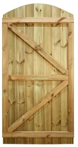 Bespoke Arch Top Wooden Garden Gate, 6ft x 3ft T&G Fully Framed Door
