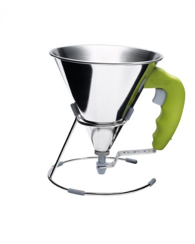 De Buyer - Entonnoir à piston avec pied KWIK en inox - 0,8 L -, Vert