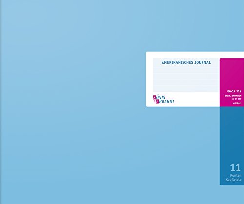 König & Ebhardt 8617119 Geschäftsbuch / Amerikanisches (Journal Überformat, 35,4 x 29,7cm mit Kopfleiste, 80g/m², 48 Blatt Drahtheftung)