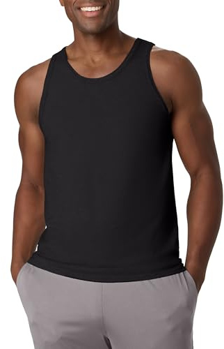 Hanes Men's X-Temp Tank Top 2 Pack, Black, X-Large