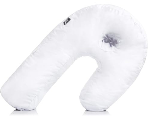 DMI U-Shaped Side Sleeping Pillows For Neck And Shoulder Pain |Side Sleeper Neck Pillow & Pregnancy Pillow Side Sleeper With Ear Hole | Back, Hip, & Sciatica Relief(30x20x6)