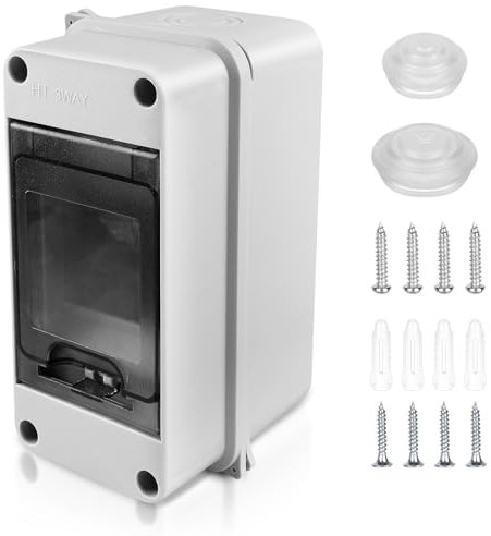 Coffret Electrique Etanche Exterieur Boîtier: Boîte Etanche Electrique Exterieur IP65, Tableau Electrique 1 Rangée, Boîtier Electrique Etanche, Coffret Electrique 3 Modules Pour Disjoncteur Mural