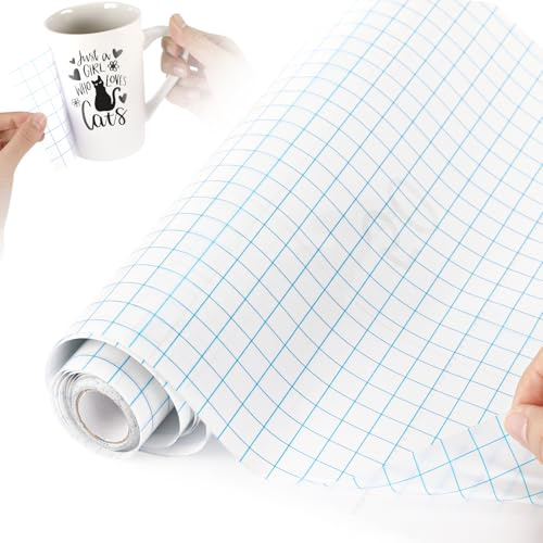 Zippicks Transfer Papel Para Plotter De Vinilo, Cinta De Transferencia De Alineación Roja, 30 x 500 cm, Ldeal Para Fiestas, Tazas, Ventanas Y Adhesivos, Papel de Para Proyectos Creativos