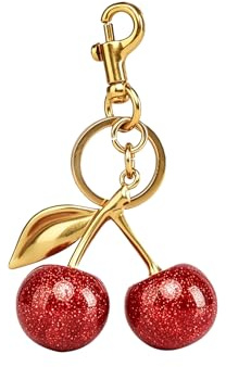 Bag Charm,Cherry Keyrings for Women Bag Accessories Cute Cherry Key Rings | Bags Keychain for Womens Handbags Suitable Birthdays Anniversaries Best Friends Couples Car Keys Chain Purses Wallets of Gift