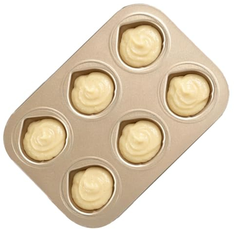 Generisk muffinsplåt non-stick belagd metallkastanjeform | Stor cupcake-plåt för choklad godis isbitar perfekt för fester födelsedagar bröllop semestrar hemma