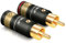 VIABLUE T6S Cinchstecker/RCA * Lötversion * 24 Karat echtvergoldet * Vollmetallgehäuse * high-end Steckverbindungen * 2 Paar (4 Stück)