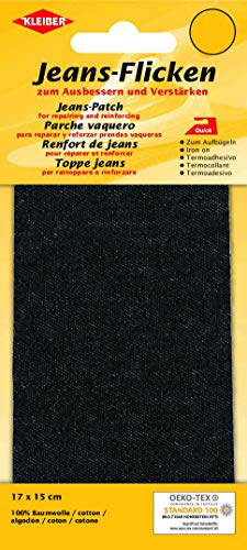 Jeans-Bügelflicken schwarz, ca. 17 cm x 15 cm
